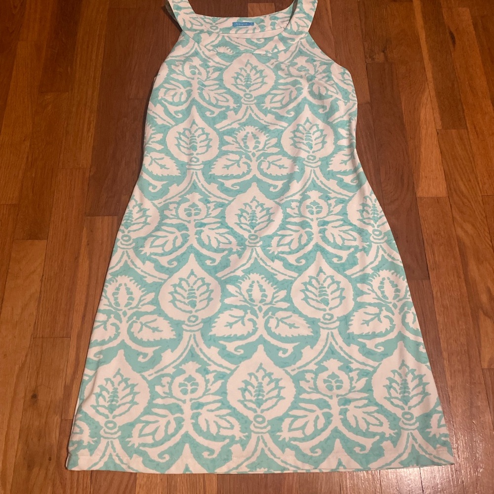 J. McLaughlin Turquoise and White Floral Dress - Picture 5 of 9